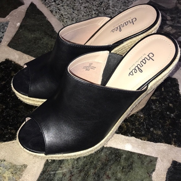 Charles David Andes Leather Wedge Espadrilles - Picture 5 of 9